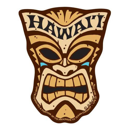 Hawaii Tiki Sticker Life At Sea by Tim Ward Life At Sea Co