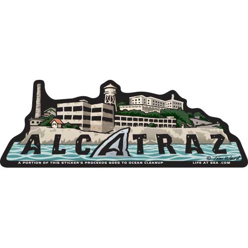 San Francisco Alcatraz Sticker Life At Sea by Tim Ward Life At Sea Co