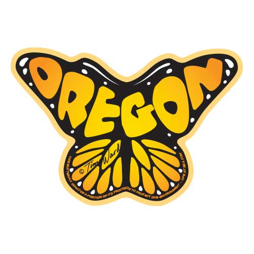 Oregon Butterfly Sticker