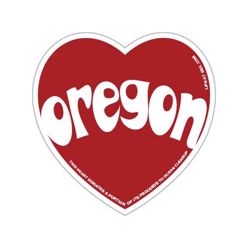 Oregon Heart Sticker