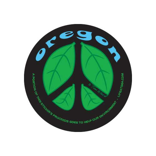Oregon Peace Sign Sticker