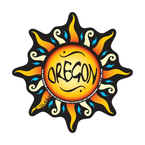 Oregon Sun Sticker