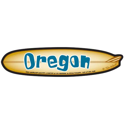 Oregon Surfboard Sticker