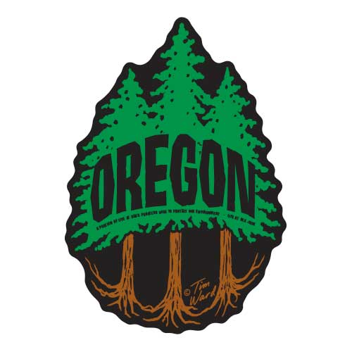 Oregon Three Trees Sticker