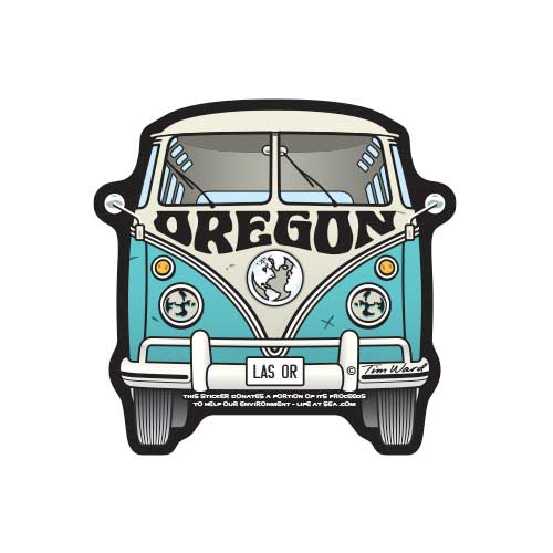 Oregon VW Bus 'Front' Sticker