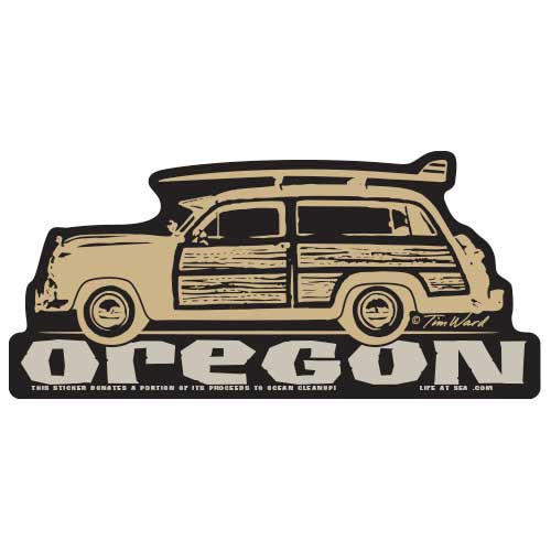 Oregon Woody 'Surfboard' Sticker