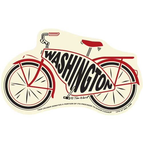 Washington Cruiser Bike Sticker