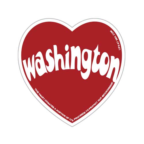 Washington Heart Sticker