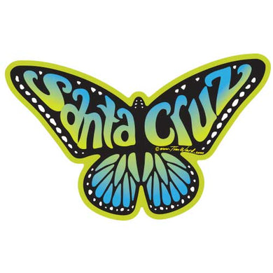 Santa Cruz Butterfly Sticker (Aqua)
