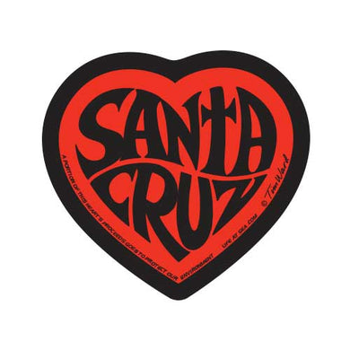 Santa Cruz Heart Sticker