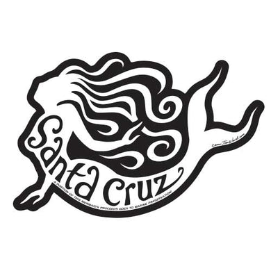 Santa Cruz Mermaid Sticker (White)