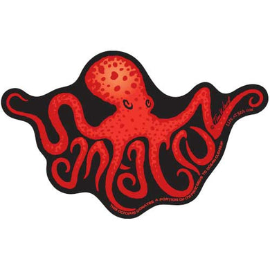 Santa Cruz Octopus Sticker (Red)