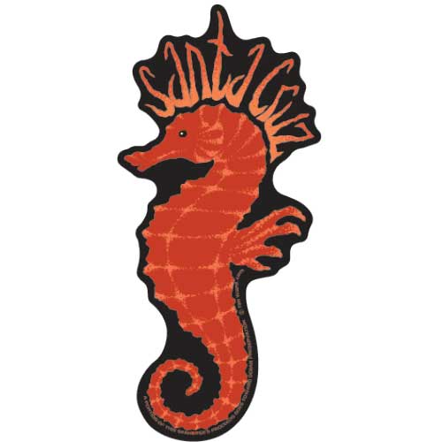 Santa Cruz Seahorse Sticker (Red)