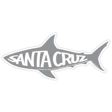 Santa Cruz Shark Sticker (Grey)