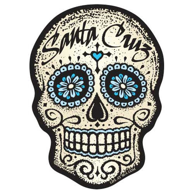 Santa Cruz Sugar Skull Blue Sticker