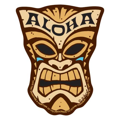 Adesivi In Vinile Lucido Tiki Surf Hawaii Aloha – 10x9 Cm, Perfetti Per Laptop, IPad, Auto, #4026 - 2
