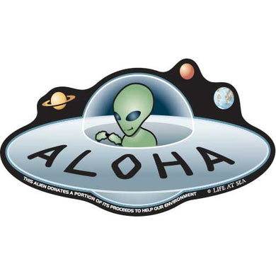 Aloha UFO Sticker