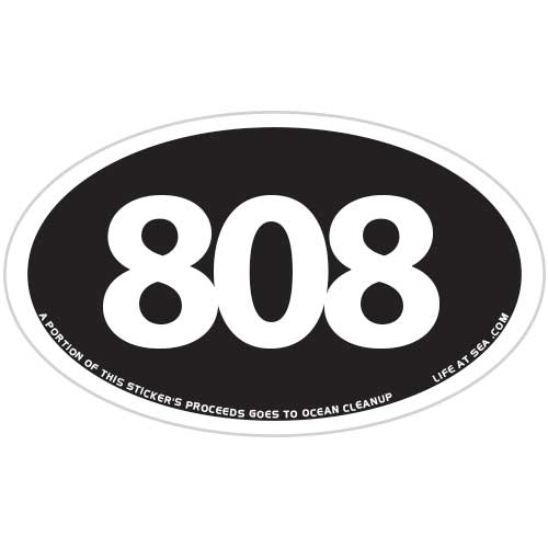 Aloha Area Code 808 Sticker - Life At Sea by Tim Ward – Life At Sea Co