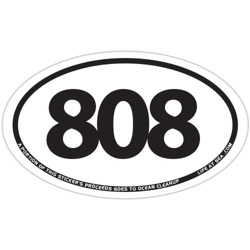 Aloha Area Code 808 Sticker - Life At Sea by Tim Ward – Life At Sea Co