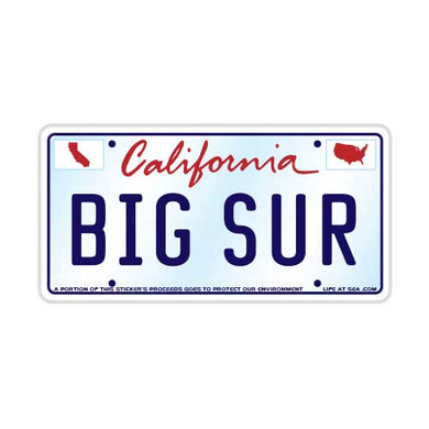 Big Sur License Plate Sticker