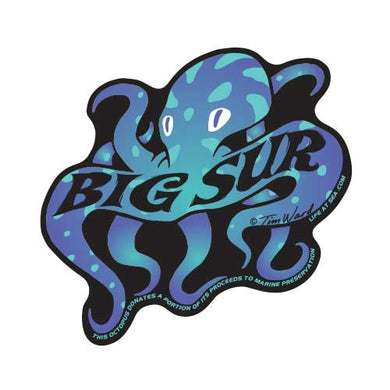 Big Sur Octopus (Blue) Sticker