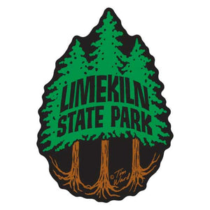 Big Sur Redwood 3 Trees Sticker 'Limekiln State Park'