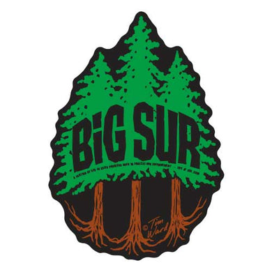 Big Sur Redwood 3 Trees Sticker