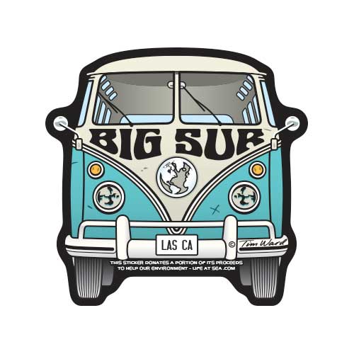 Big Sur VW Bus 'Front' Sticker – Life At Sea Co