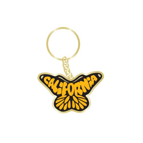 California Butterfly Monarch Keychain