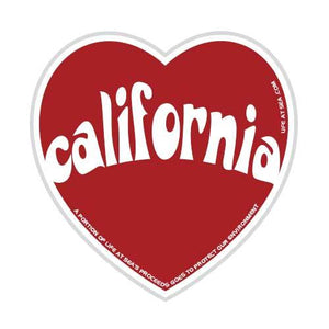 California Heart Sticker
