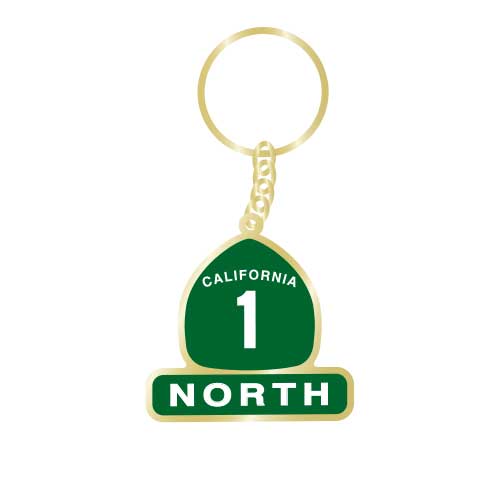 California Highway 1 North Keychain