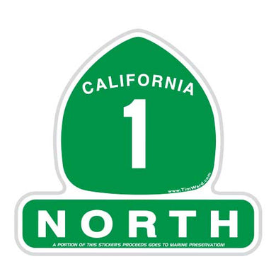 California Highway 1 North Sticker