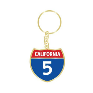 California Highway 5 Keychain
