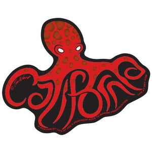 California Octopus Sticker [Red]