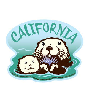 California Otter Sticker [Blue]