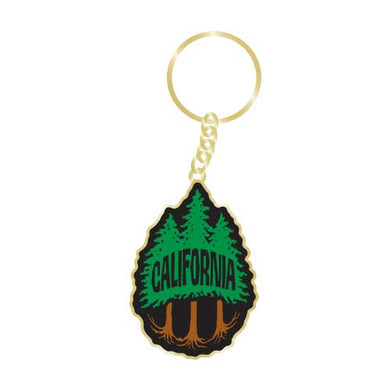 California Redwood 3 Trees Keychain