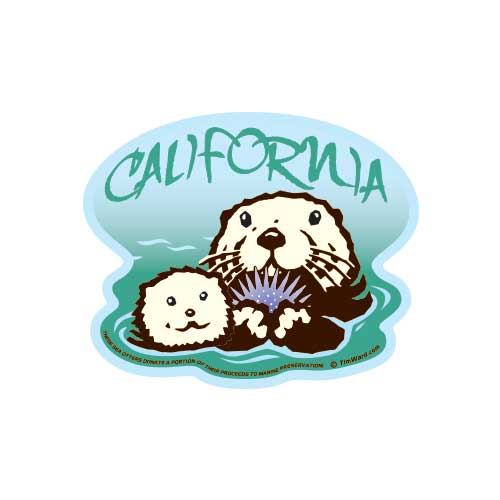 California Sea Otter Magnet (Blue)
