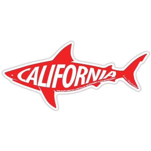 California Shark Sticker [Red]
