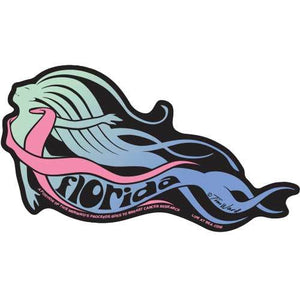 Florida Mermaid Breast Cancer Research Mermaid Sticker