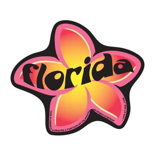 Florida Plumeria Sticker