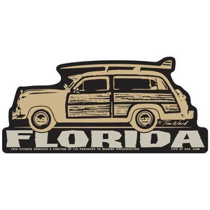 Florida Woody Sticker