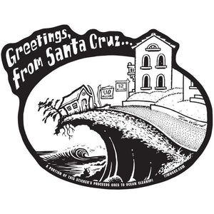 Tim Ward Santa Cruz Sticker "Greetings from Santa Cruz"