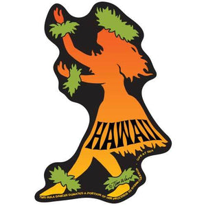 Hawaii Hula Dancer Sticker