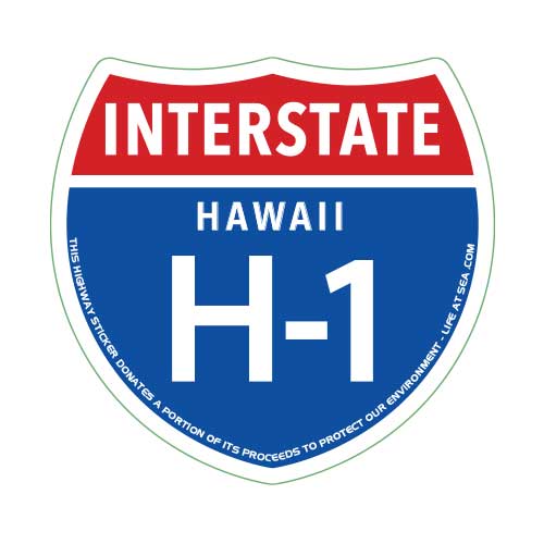 Hawaii Highway H1 Sticker