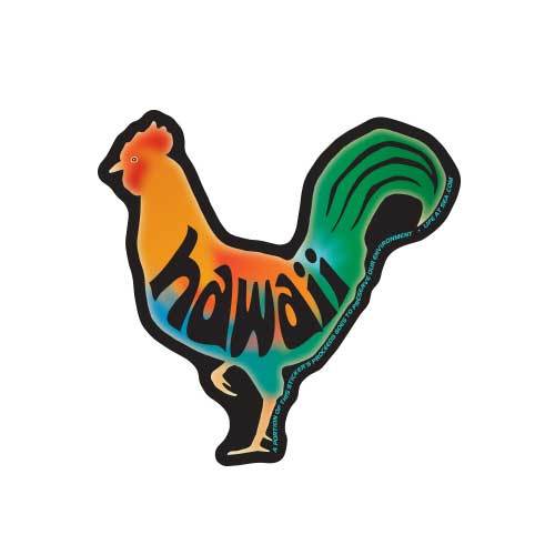 Hawaii Rooster Sticker