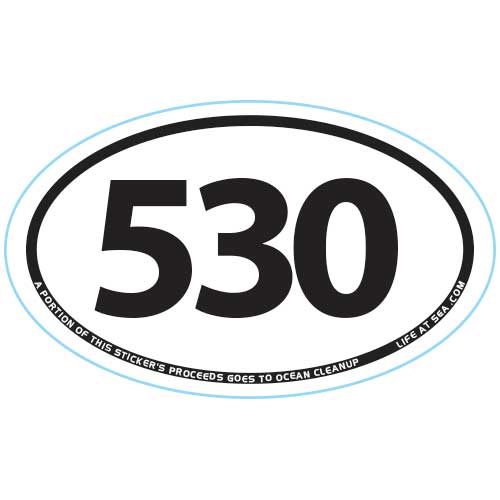 Lake Tahoe Area Code Sticker (White)