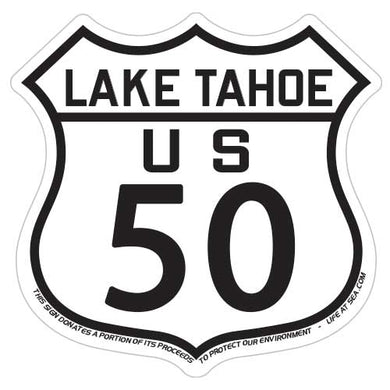 Lake Tahoe Highway 50 Sticker