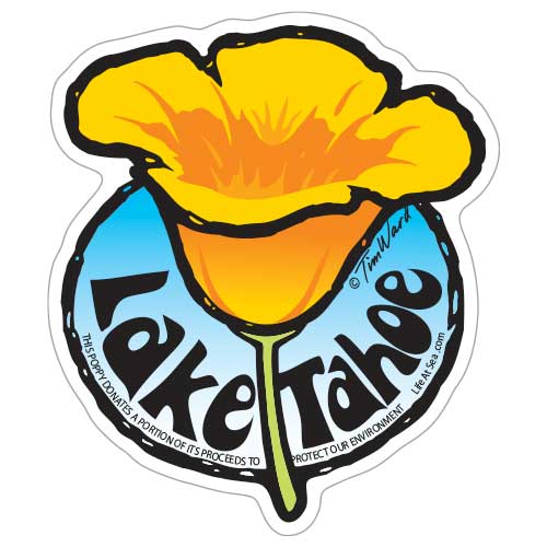 Lake Tahoe Poppy Sticker