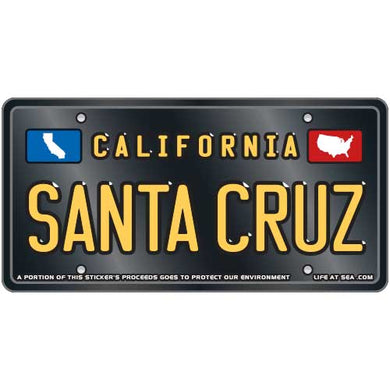 Santa Cruz License Plate Sticker