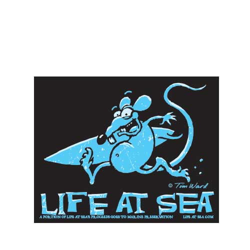 Life At Sea Surf Rat Sticker Art by Tim Ward Life At Sea Co